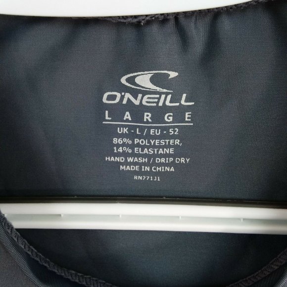 O'Neill L Shirt 50+ UV Protection Long Sleeve Grey - Picture 4 of 4